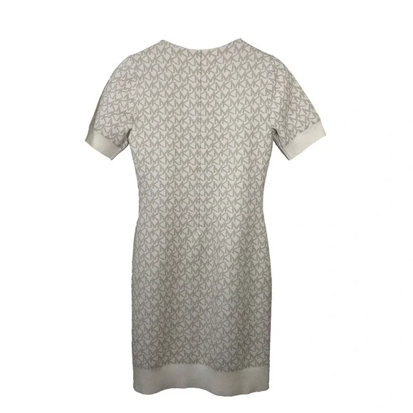 NWT Michael Kors Logo Jacquard Mock Neck Signature Dress - Picture 5 of 11